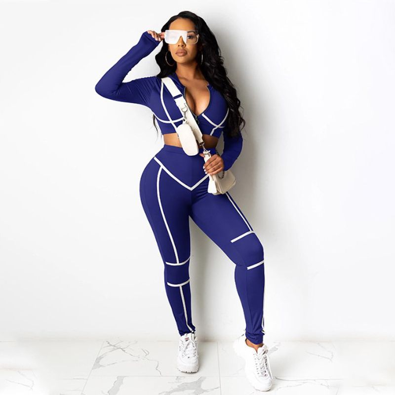 Compra Chándal De Mujer Casual Sport Mujeres Dos Piezas Set Tacksuit De  Manga Larga Cultivos Tops Lápiz Jogger Sweetpant Traje Juego Equipo  Matching Barato | Entrega Rápida Y Calidad | Es.Dhgate