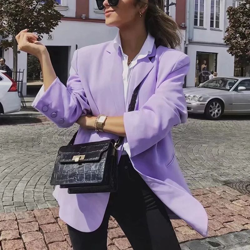 Elegant Women Purple Blazer Jackets 