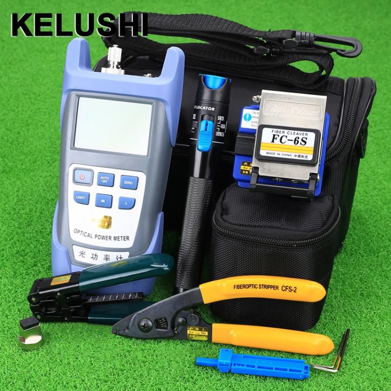 KELUSHI Fiber Optic FTTH Tool Kit With FC 6S Fiber Cleaver And Optical