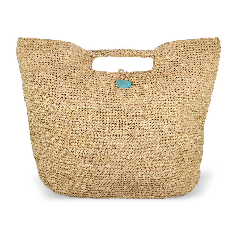 bolsa tote em rafia prada