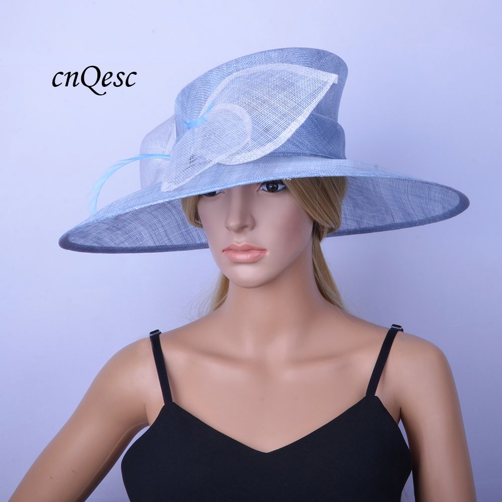 Wide Brim Hat Sinamay Church Hat 