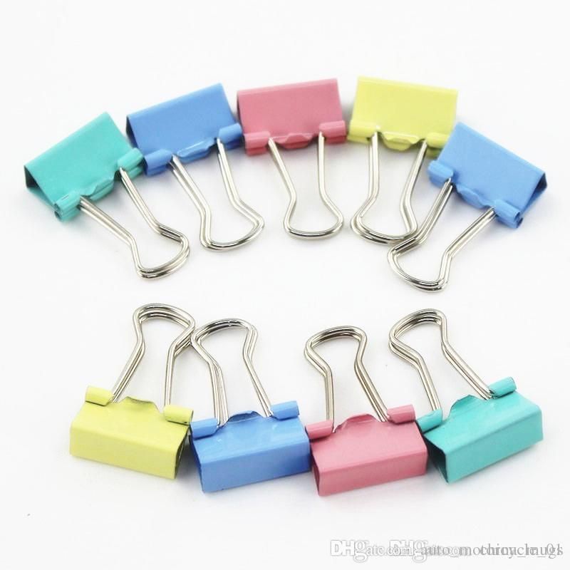 colored metal binder clips