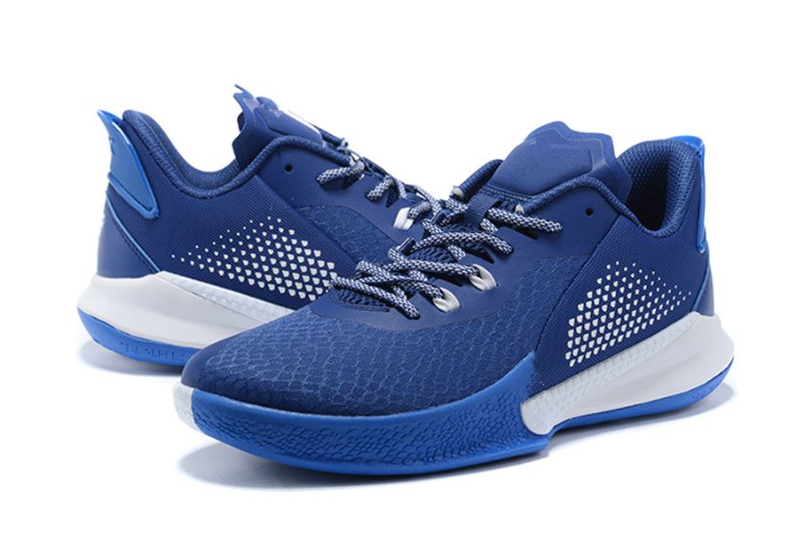 navy and white basketball shoes