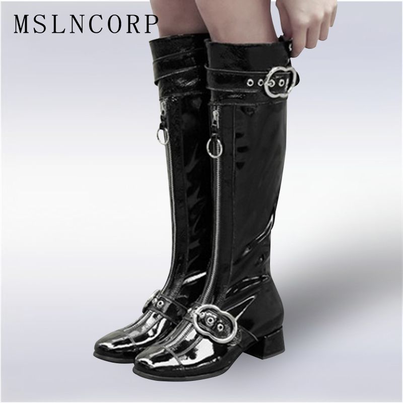 women's genuine leather knee high boots