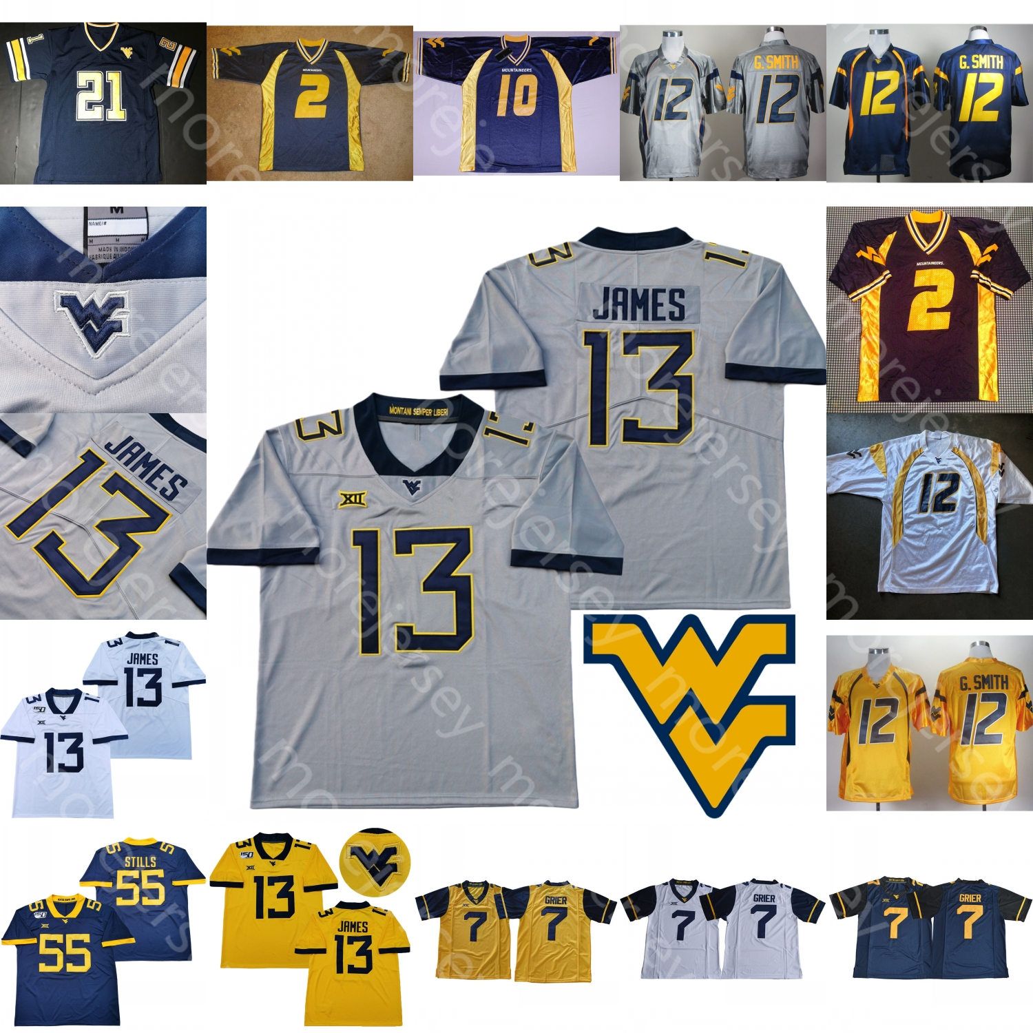 custom wvu football jersey