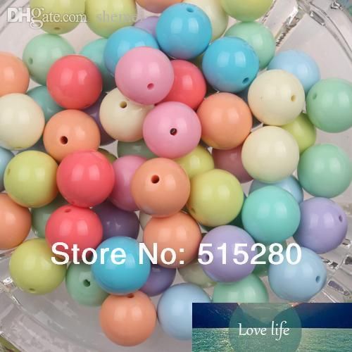 Discount Wholesale mm Light Mixed Color Chunky Gumball Beads Acrylic Solid Beads Bubblegum For Necklace Jewelry Diy From China Dhgate Com