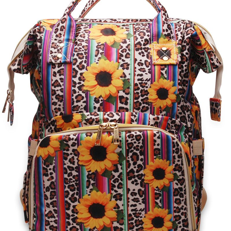 leopard and serape backpack