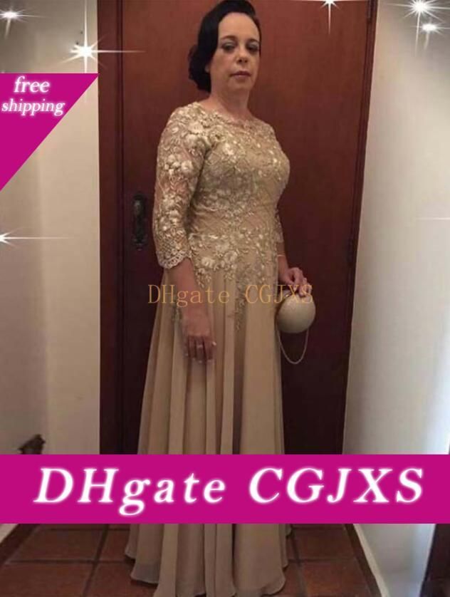 three quarter length evening dresses