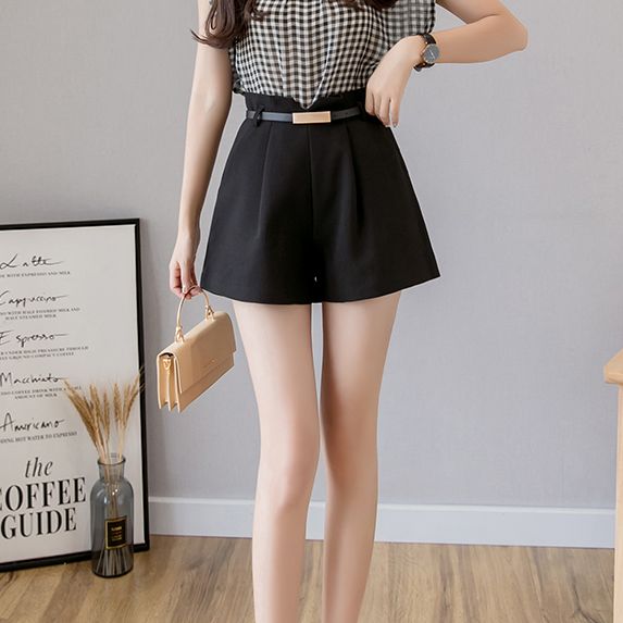 black suit shorts womens