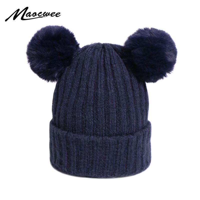ladies fur bobble hat