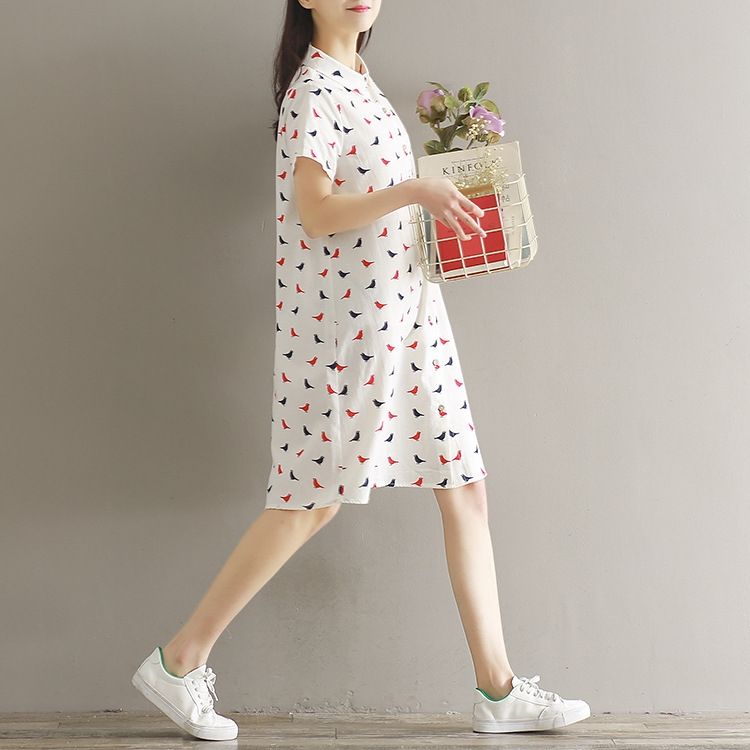 bird print summer dresses
