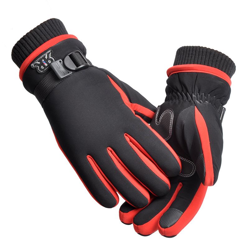 red ski gloves mens