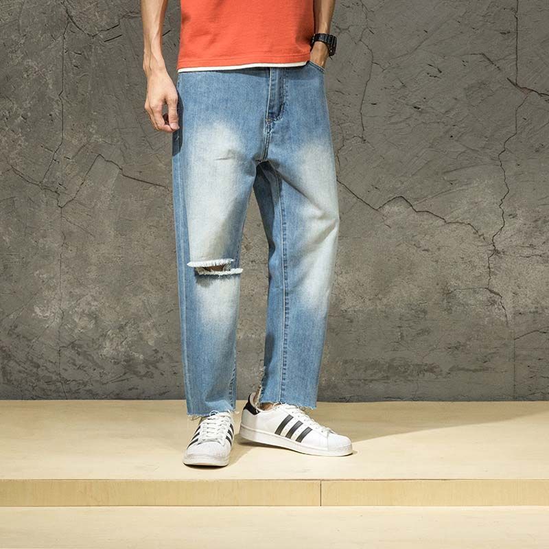 mens plus size ripped jeans