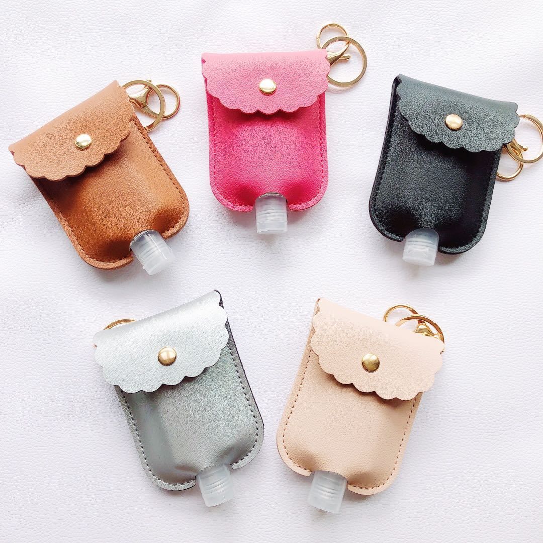 2020 PU Leather Hand Sanitizer Bottle Holder With Empty Refillable