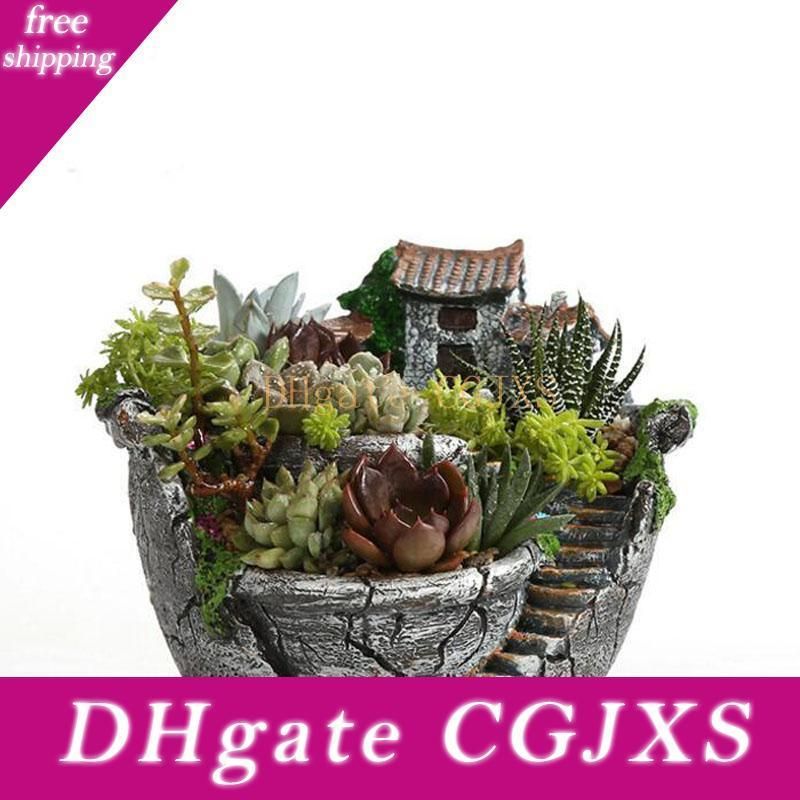 2020 Resin Garden Cactus Succulent Plant Pot Herb Flower Planter Box Nursery Pots Home Room Decor Ornament Garden Tools Supplies From Zijilo 31 37 Dhgate Com
