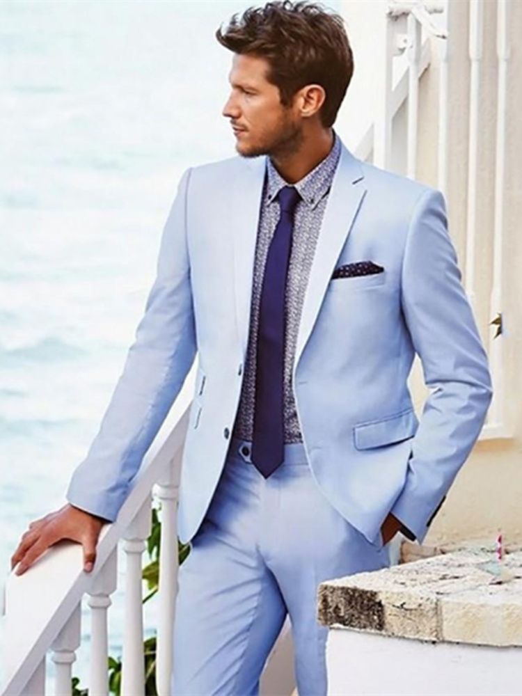 Pantalón Esmoquin Azul para hombre - Blackpier.com