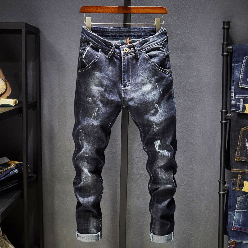 dark blue biker jeans mens
