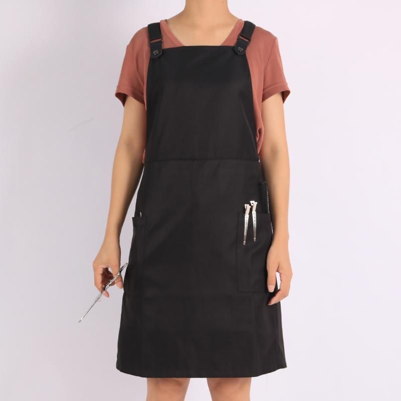 Aprons WEEYI Hairdressing Apron Cotton Black Cutting Hair Salon Cape aprons-weeyi-hairdressing-apron-cotton-black-cutting-hair-salon-cape