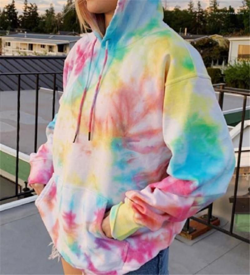 Compra Naturales De Color Sudaderas Con Capucha Para Mujer De Ropa Para  Mujer De Diseño Sudaderas Con Capucha Patrón Moda Tie Dye Casual O Cuello  De Manga Larga Barato | Entrega Rápida
