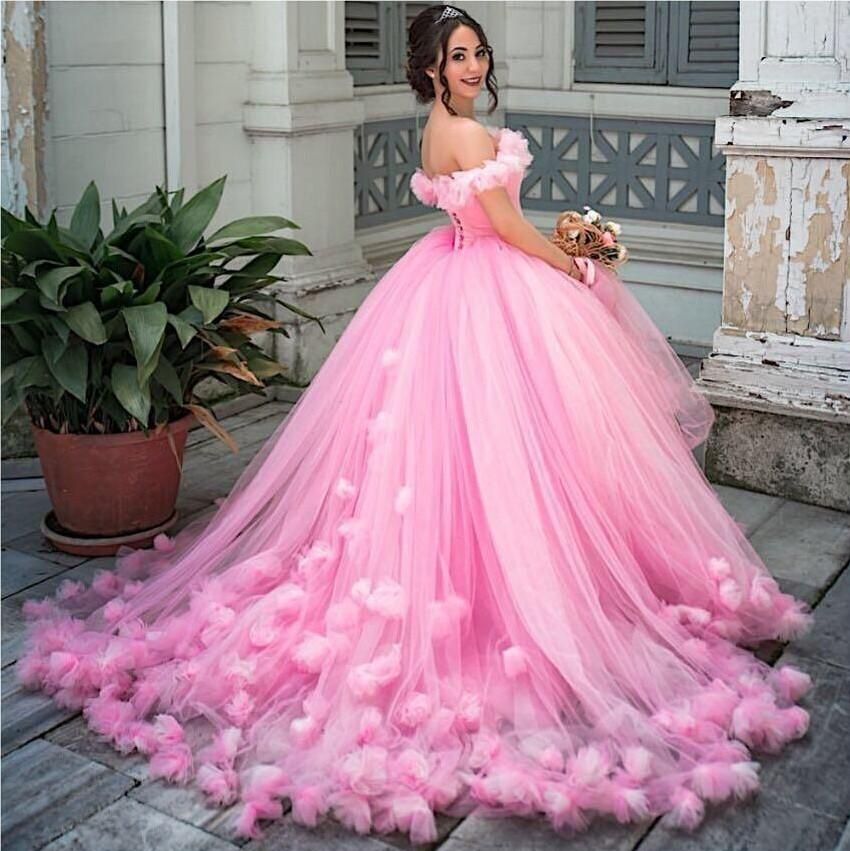 Nuevos de la llegada vestidos de quinceañera balón vestido de princesa 2021 rosa de