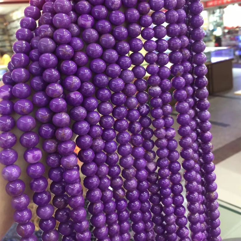 Natural Purple Shell Beads 4/6/8/10mm Mother Of Pearls Loose