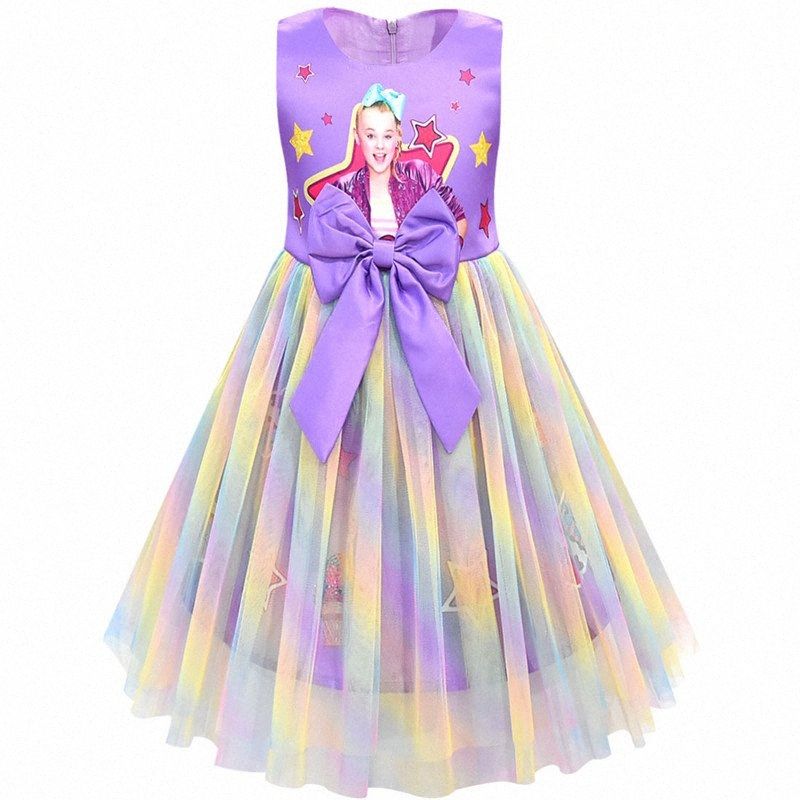 2020 Kids Girls Tutu Princess Dress jojo siwa Children Clothing Lace Party Dress
