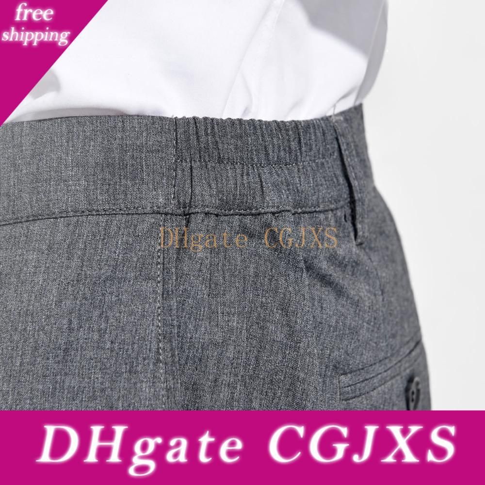 black ankle length trousers