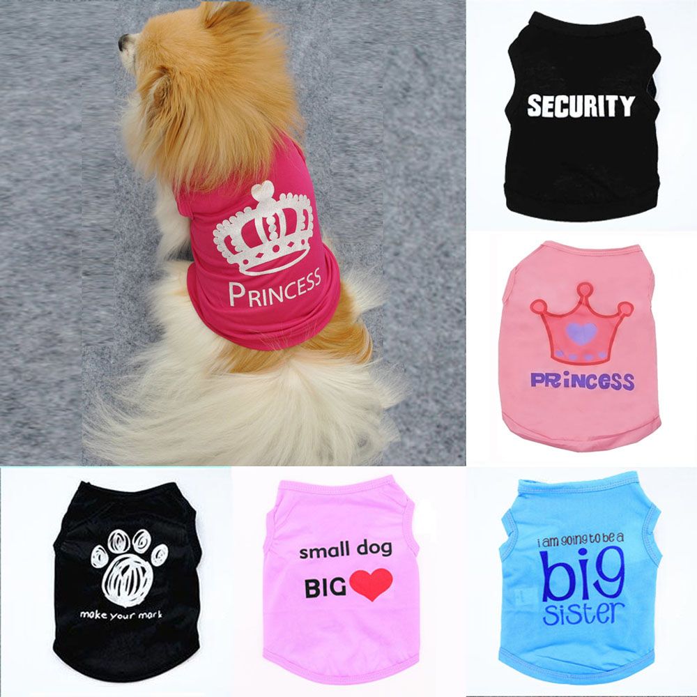 Unisex Cute Pet Puppy Small Dog Cat Pet Vest T Shirt Coat Apparel Clothes New