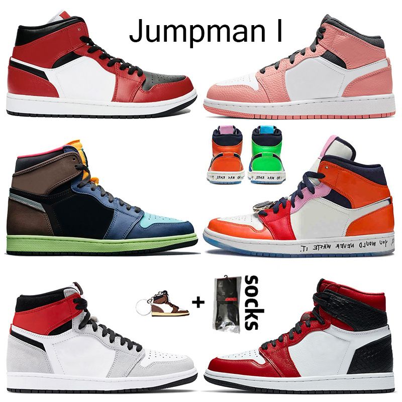 Acheter Pas Cher Nike Air Jordan 1 Off White Retro 1 Chicago Noir Toe Rose  Quartz Femmes Rétro Chaussures De Basket Ball De Jumpman 1 High OG Bio Hack  Formateurs Mens Chaussures