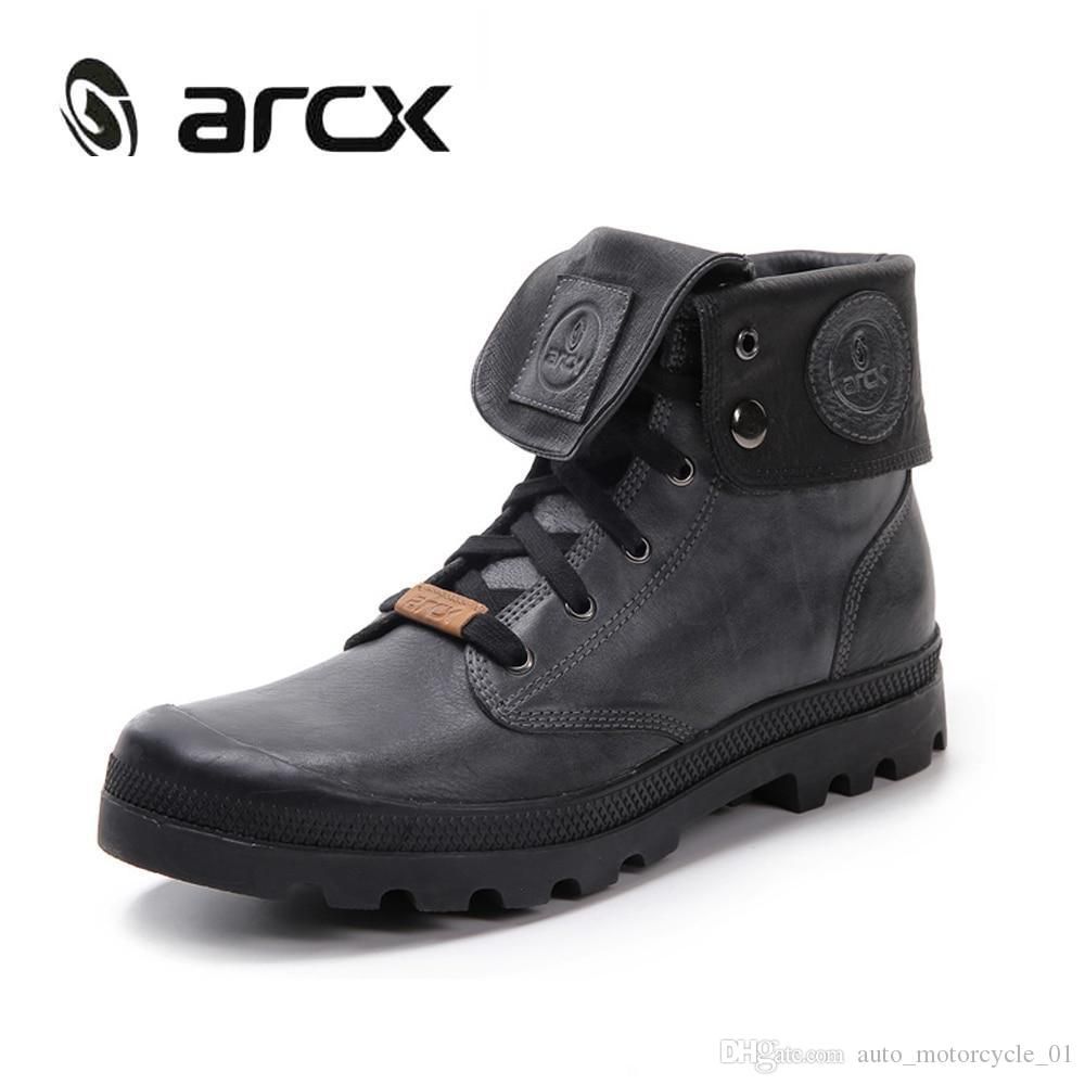 short leather motorcycle boots