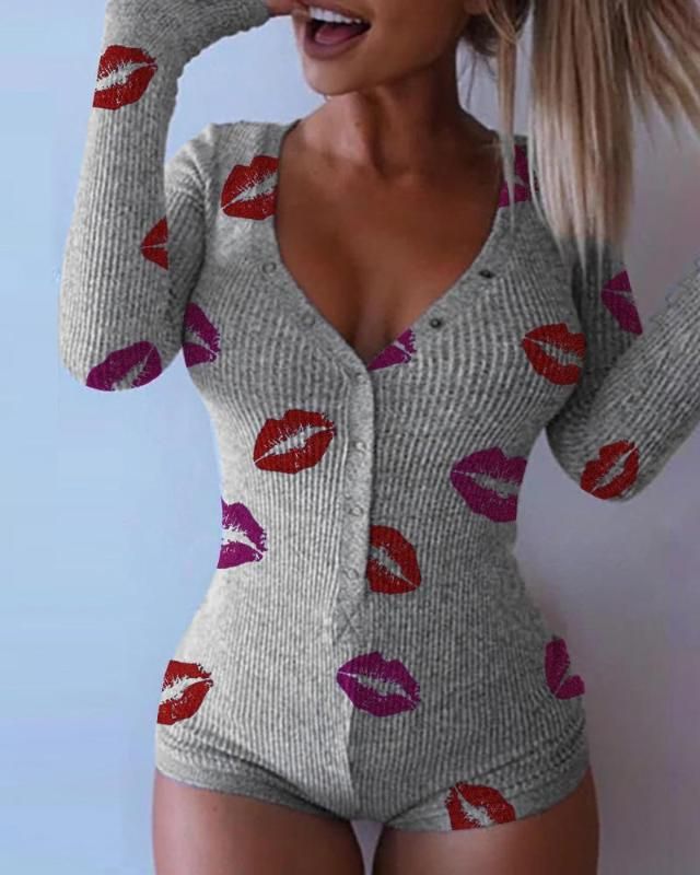 Rrive Women Bodysuit Long Sleeve Deep V Neck Flower Print Bodysuit Jumpsuit Rrive Women Bodysuit Long Sleeve Deep V Neck Flower Print Bodysuit Jumpsuit