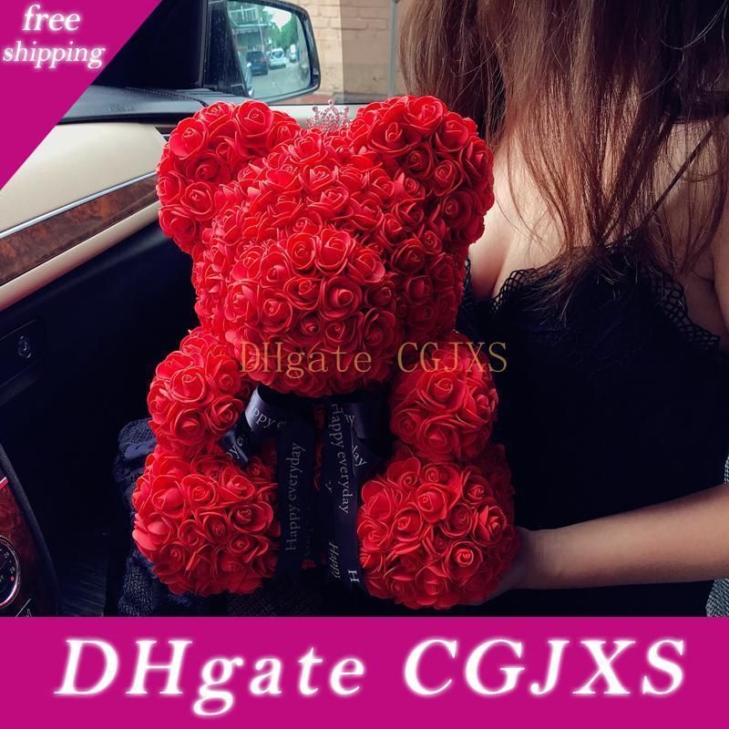 flower teddy bear with free gift box