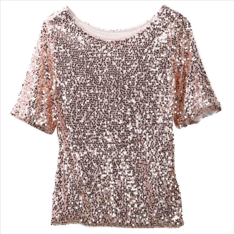 women's sequin tops evening wear