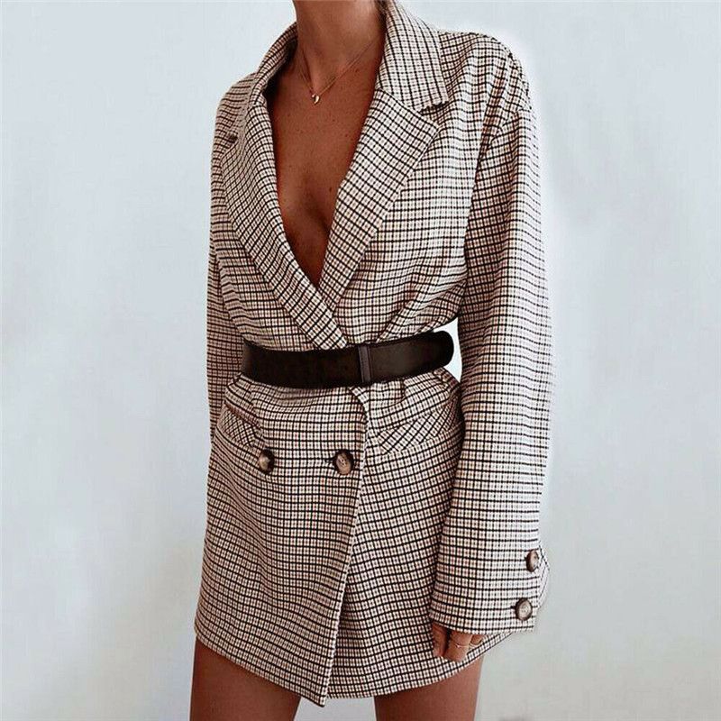 button down blazer dress