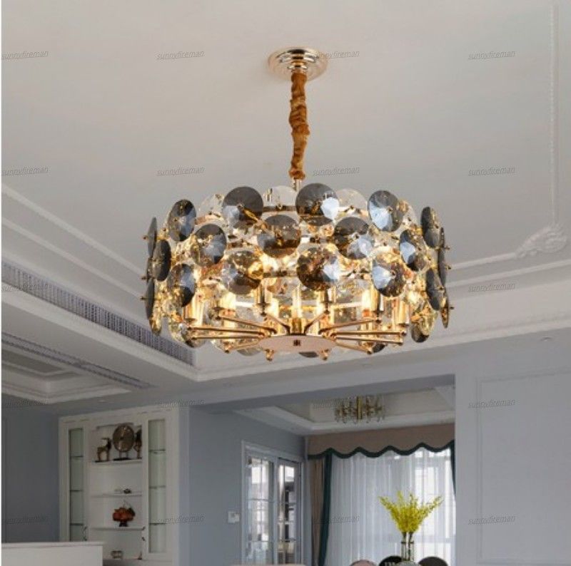 Bulk New Modern Chandelier Lighting For Living Room Smoke Gray Crystal Lamps Round Chains Chandeliers Home Decoration Light Fixtures From Sunnyfireman 424 41 Dhgate Com Bulk New Modern Chandelier Lighting, Luxury Smoke Gray Crystal Chandelier