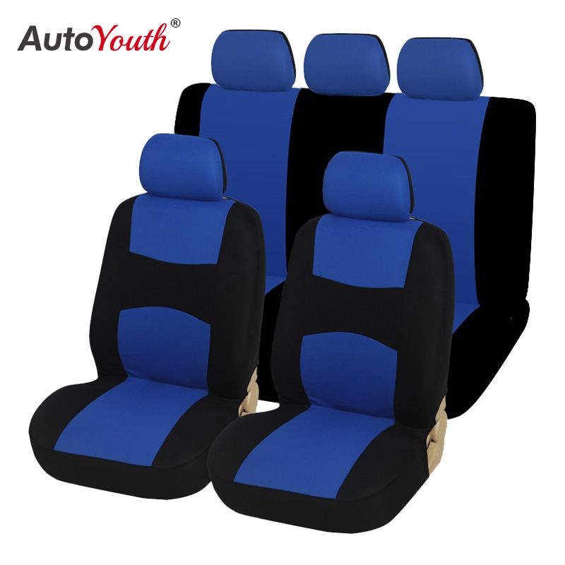 Car Seat Covers Set For Auto, Truck, Van, SUV Polyester, Airbag