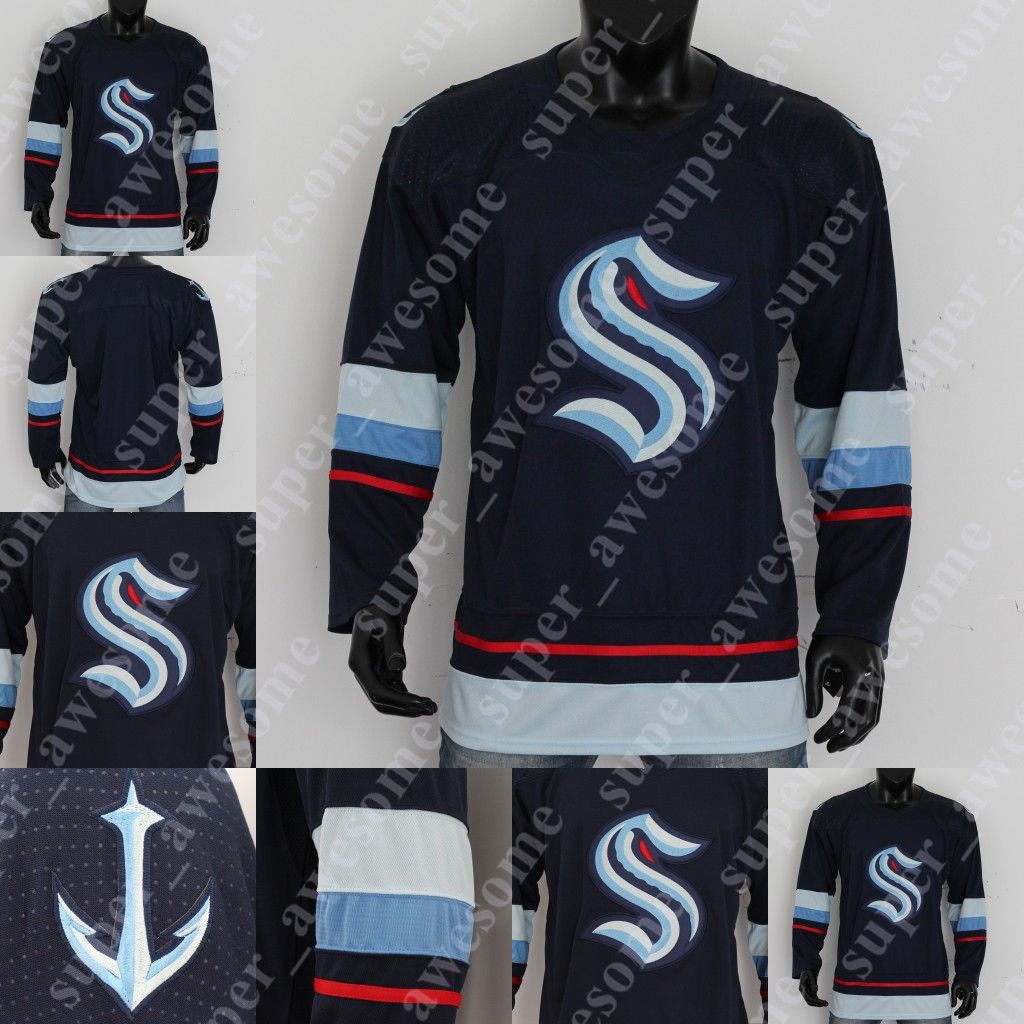 2021 CUSTOM Seattle Kraken Jersey Hockey Jerseys Men Women Youth 100% Stitched From Super 