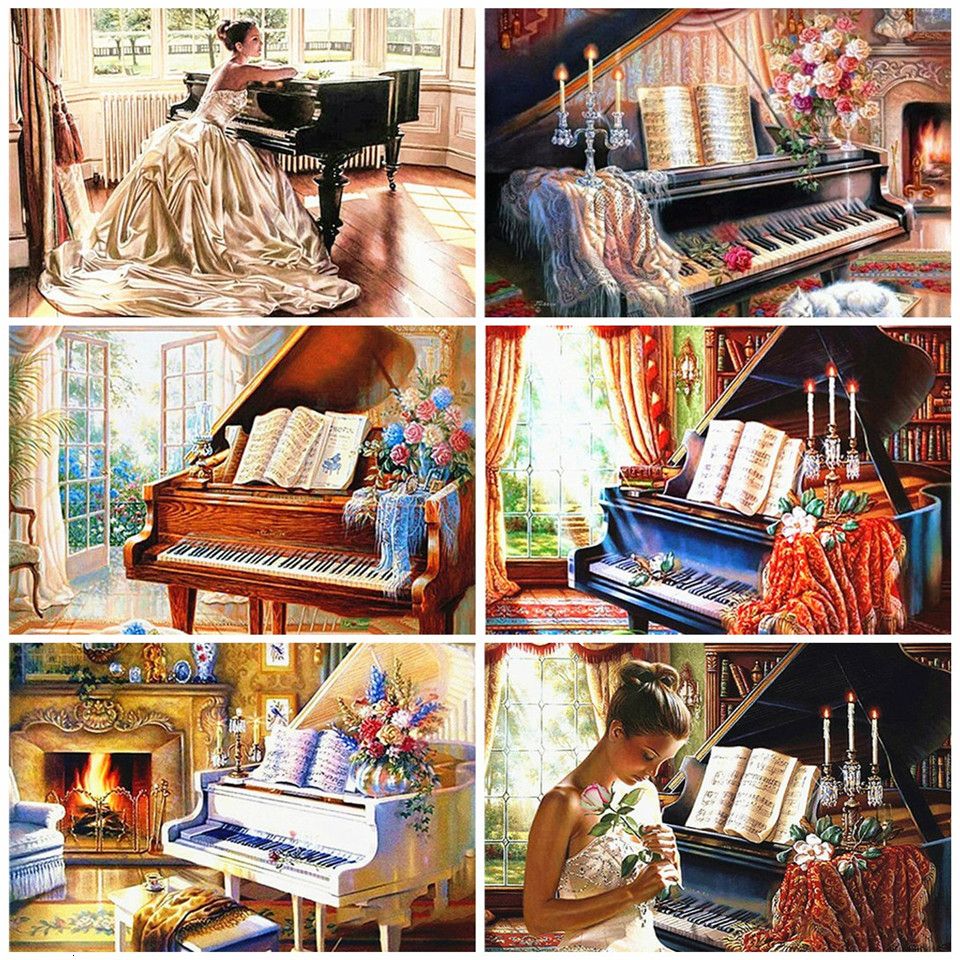 Compre Azqsd Adulto Coloracao Por Numeros No Piano Canvas Pintura Unframe Kits Diy Oil By Numbers Girl Home Decoracao Pintura Acrilica De Goodcomfortable 41 32 Pt Dhgate Com
