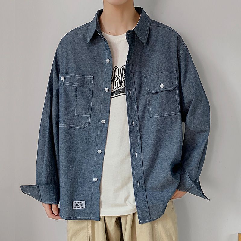 oversized denim shirt