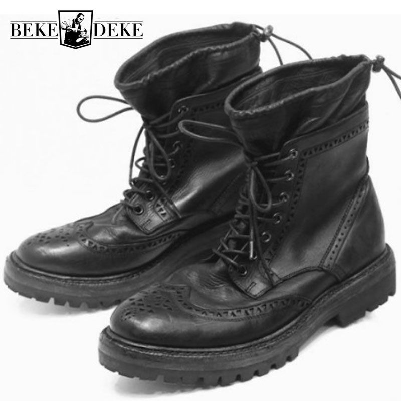 mens black vintage boots