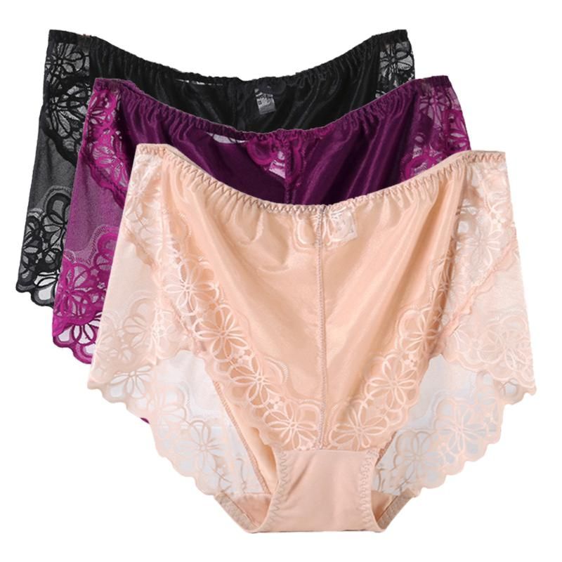 Bragas Transpirables De Encaje De Seda Hielo 8pcs Bragas Transpirables De Encaje De Seda Hielo 8pcs