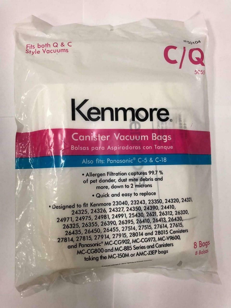 Kenmore Style Q  Panasonic Style C19 Canister HEPA Paper Vacuum Bags   Vacuum Direct