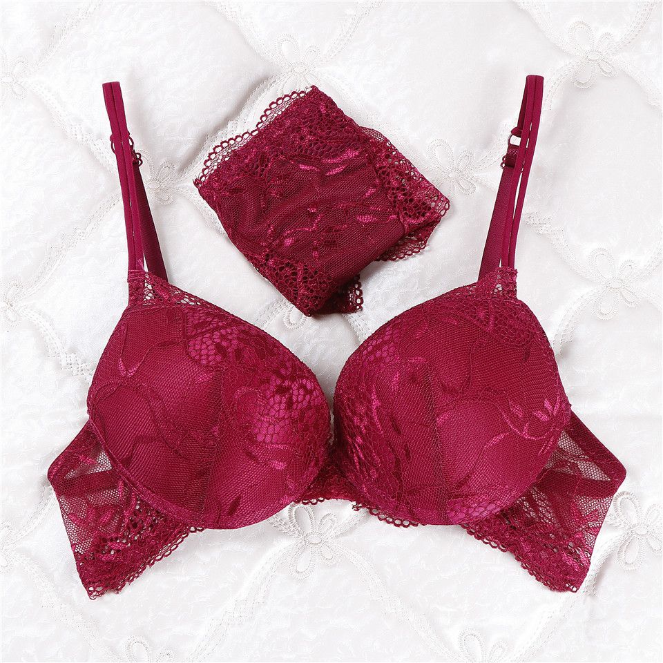 maroon bra panty set