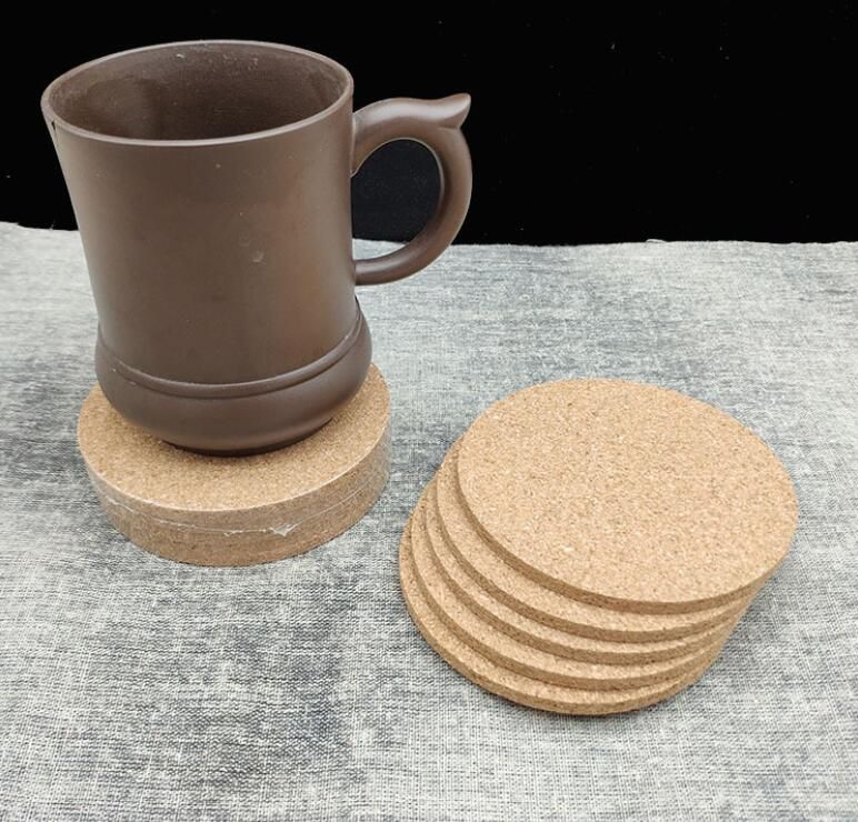 2021 Tea Cup Pad Classic Round Plain Cork Coasters Placemat Drink Wine Mats Cork Mats Drink Wine