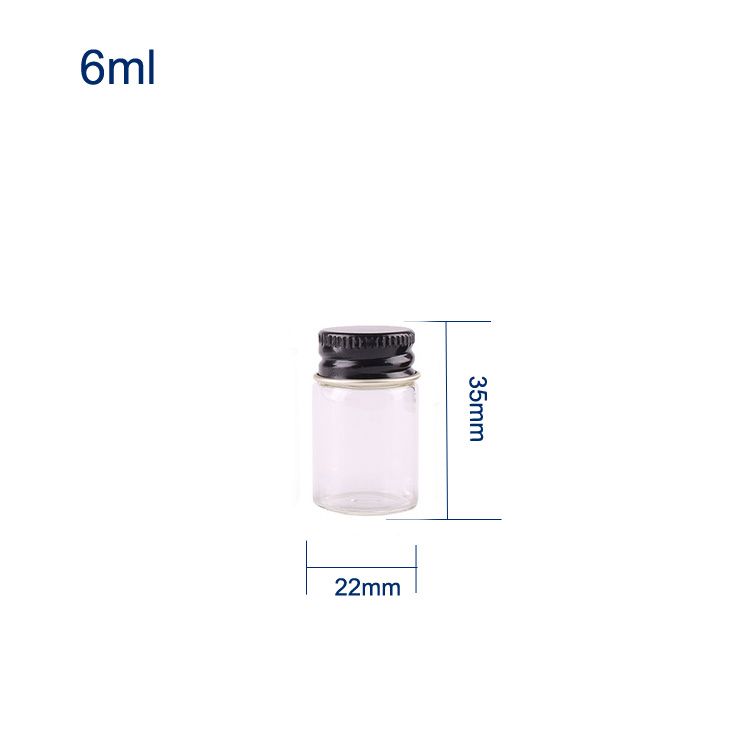 6ML Siyah Alüminyum Kapak