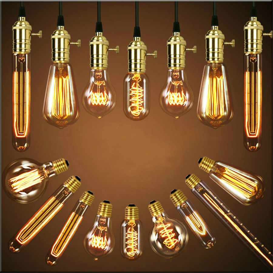 E27 3W 40W 220V Edison Vintage Retro Filament Light Bulb Lamp Industrial Style