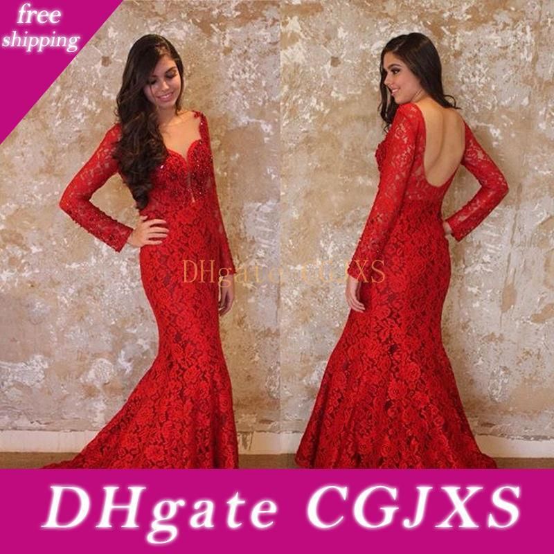 short tight red lace dress