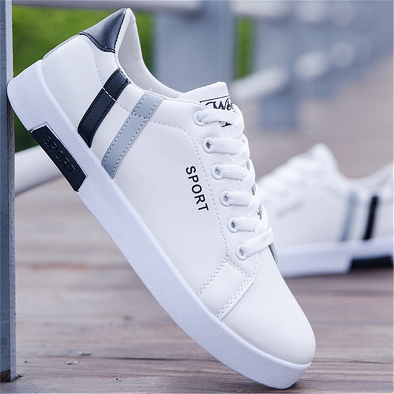 white flat shoes mens
