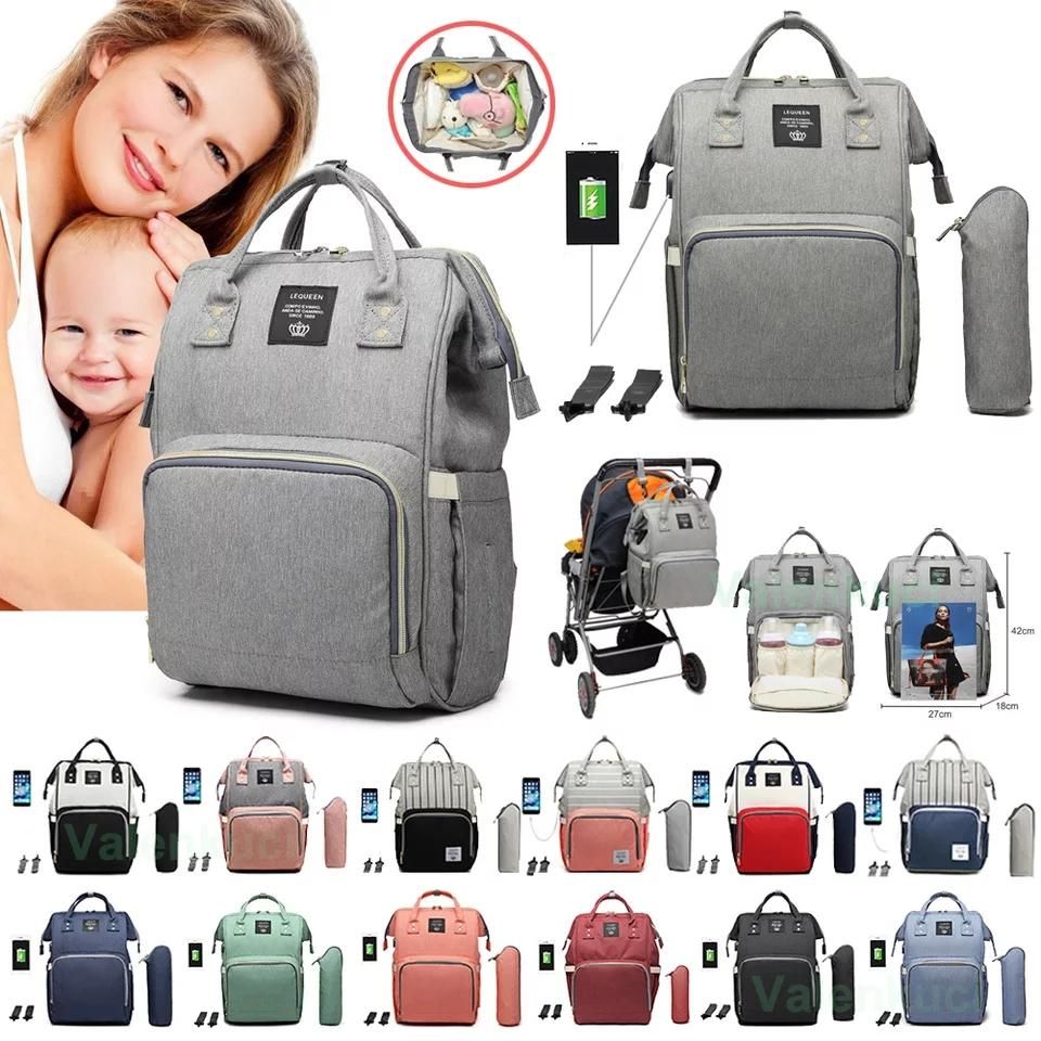 Compre La Bolsa De Panales De Carga Usb Mochila Impermeable Mami Bolso Del Panal De Gran Capacidad Mochila De Viaje Bebe Lactante Cochecito Bolsas Con Gancho Dha816 A 14 81 Del Home For You