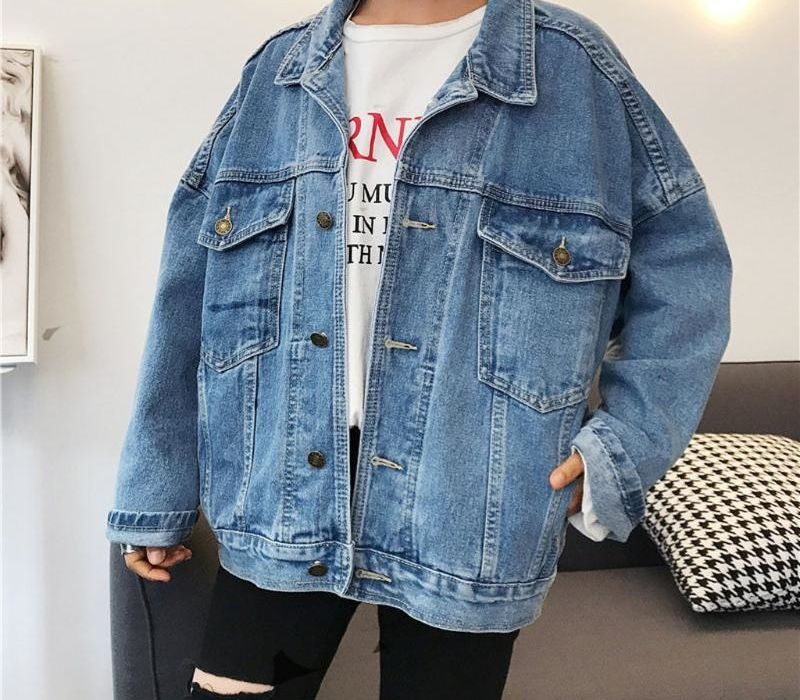 oversized jean jacket women